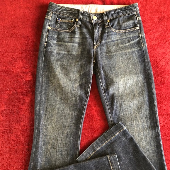 Gap Jeans Size 26/2 Long & Lean 1969, Boot Cut Dark Wash EUC - Picture 6 of 9